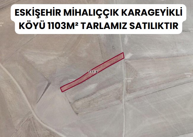 ESKİŞEHİR MİHALIÇÇIK KARAGEYİKLİ  KÖYÜNDE 1.103  M² TARLA SATILIKTIR - ESKİŞEHİR MİHALIÇÇIK fotoğraf 8